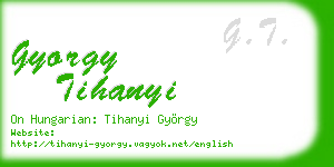 gyorgy tihanyi business card